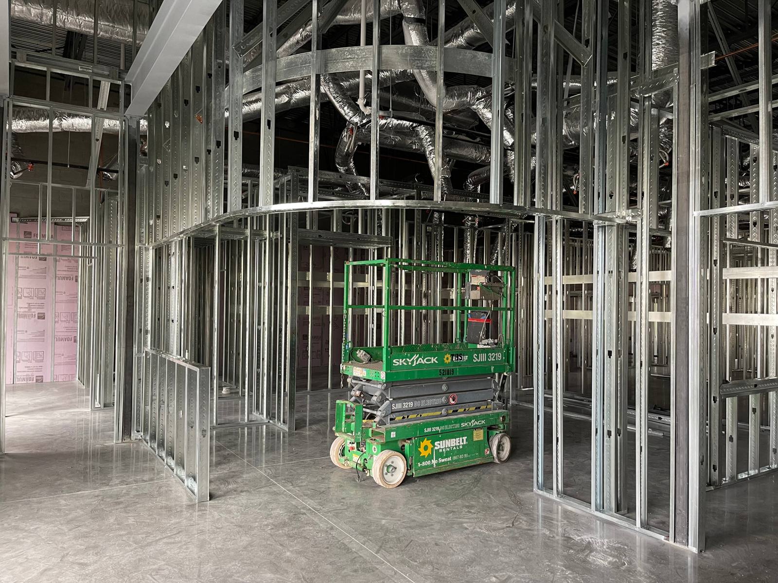 Fifty State crew framing interior walls