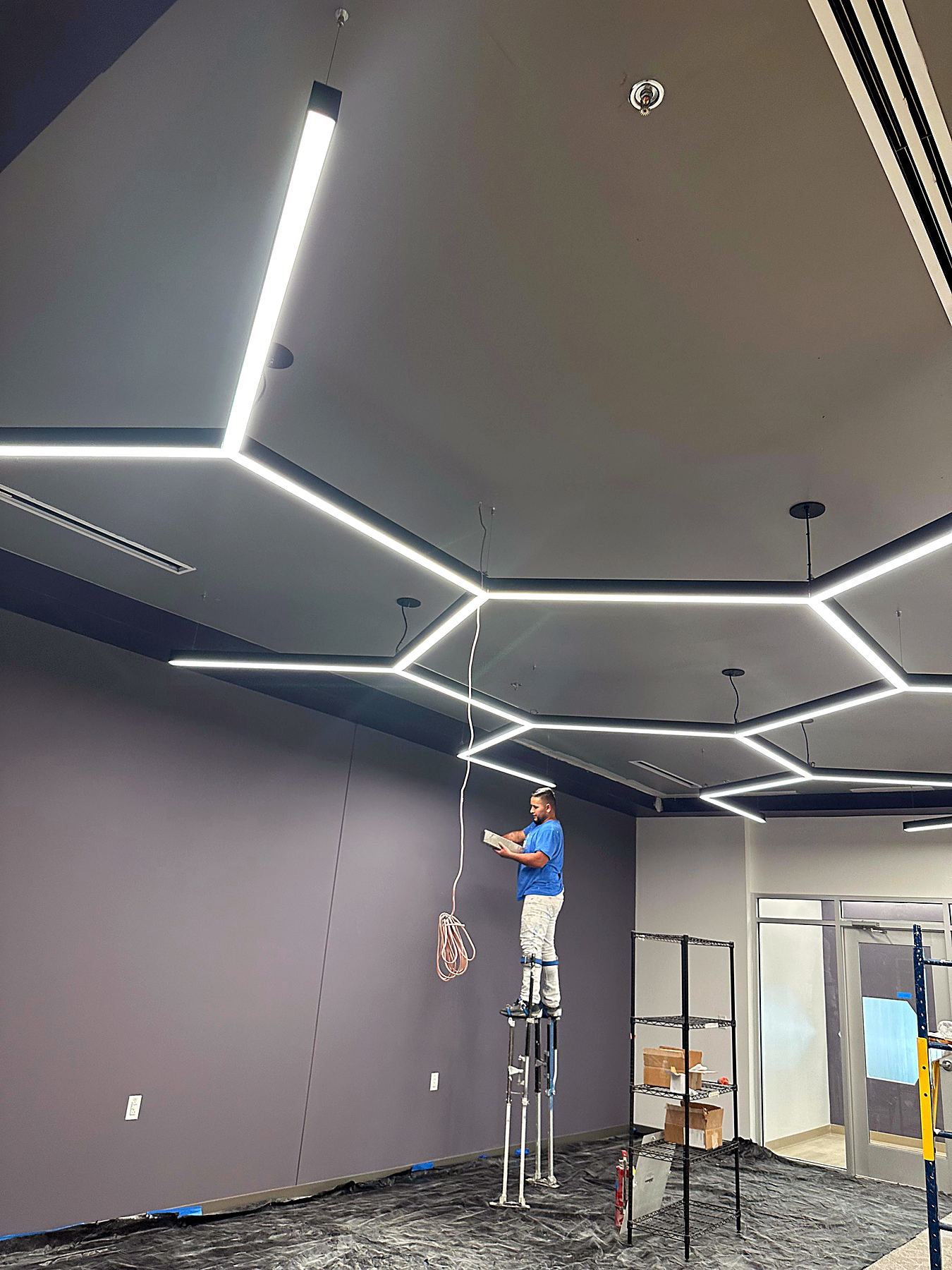 Antech Diagnostic cafeteria with feature ceilings